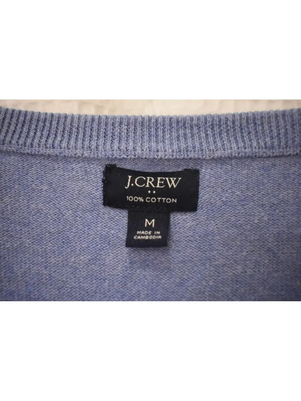 J.Crew Medium Blue 100% Cotton Long Sleeve Sweater